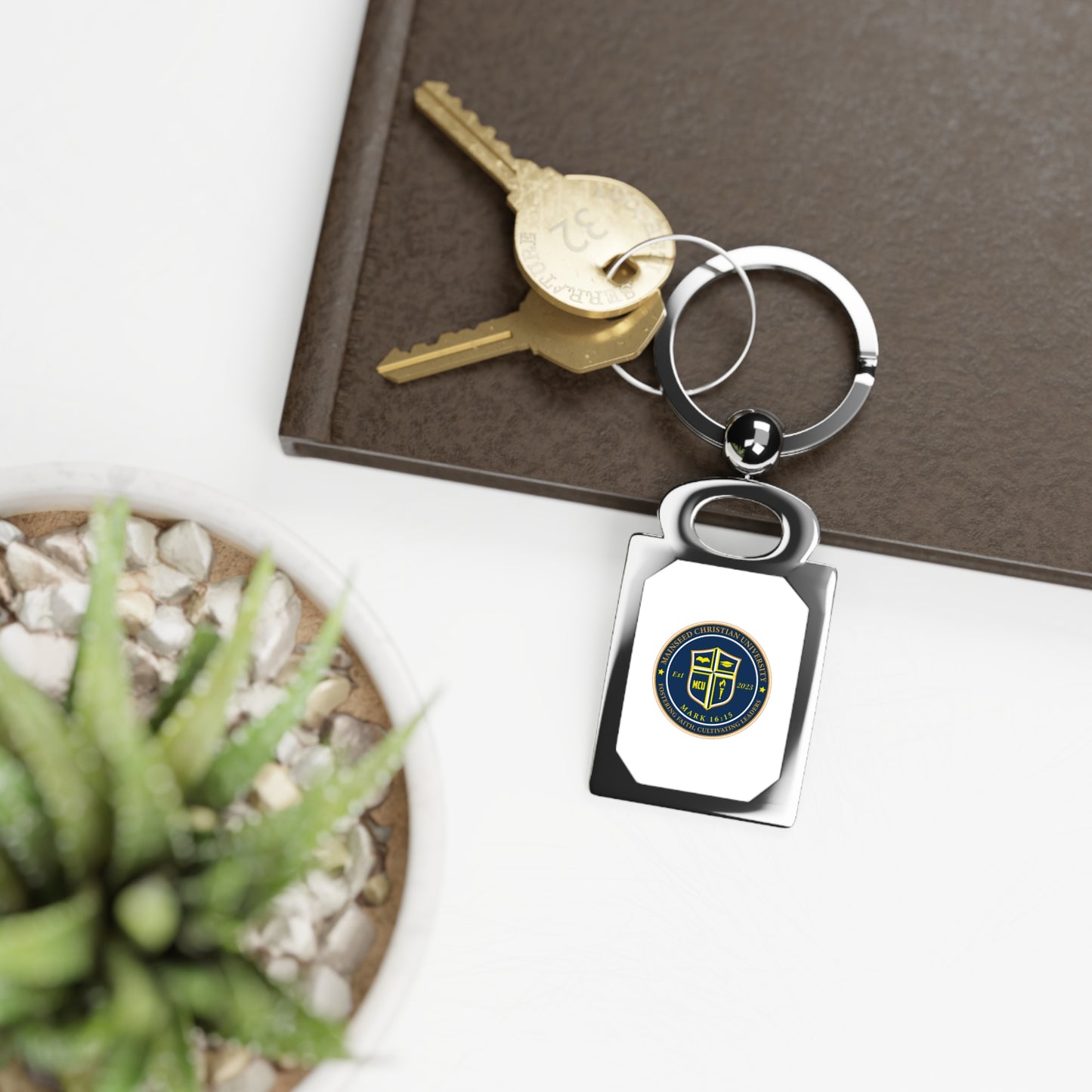 Mainseed Christian University Rectangle Keyring