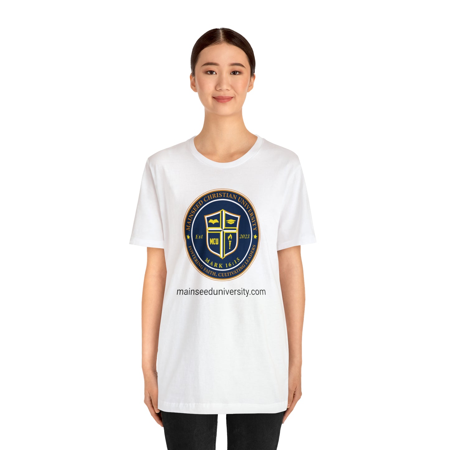 Mainseed Christian University Unisex Jersey Short Sleeve Tee